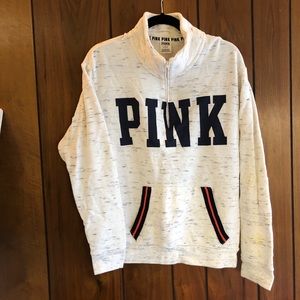 Pink quarter zip pull over